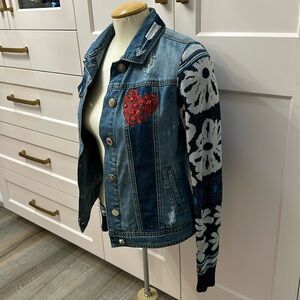 Desigual Cupid Daisy Denim Jacket size 38